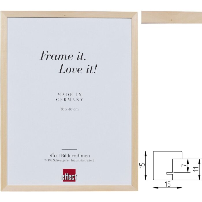 Cornice in legno di lindo Effect Profilo 2490 Natur 1,5 cm