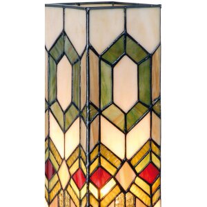 Colonna luminosa Tiffany a figure geometriche 12,5x35 cm