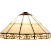 LumiLamp 5LL-3087 Paralume Tiffany Ø 32x16 cm Triangolo di vetro beige