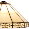 LumiLamp 5LL-3087 Paralume Tiffany Ø 32x16 cm Triangolo di vetro beige
