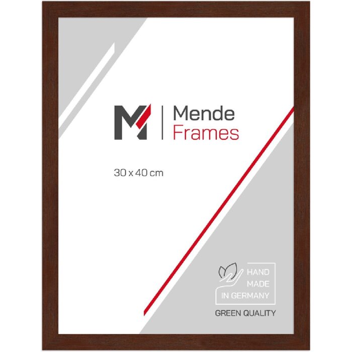 Cornice da parete in legno MendeFrames 960 Nussbaum 29,7x42 cm con vetro chiaro