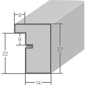 Cornice in legno MendeFrames 960 Nera 30x45 cm Vetro museo