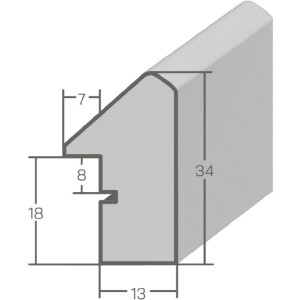 Cornice per foto MendeFrames H790 Casa di spiaggia 10x13 cm bianco vetro normale