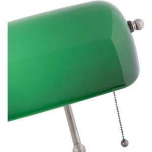 LumiLamp 5LL-5100 Lampada da scrivania Banker 27x17x41 cm Metallo verde Vetro