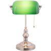 LumiLamp 5LL-5100 Lampada da scrivania Banker 27x17x41 cm Metallo verde Vetro