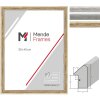 Cornice in legno MendeFrames H790 Strandhaus Bianco Grigio Marrone 10x10 fino a 70x100 cm