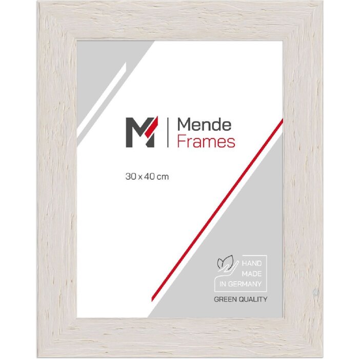 Cornice per foto in legno MendeFrames Profil 780 bianco 40x60 cm con vetro chiaro