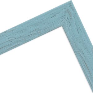 Cornice per foto MendeFrames H750 in legno massello 45x60 cm blu vetro trasparente