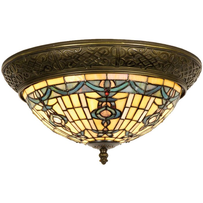 5LL-5351 Lampada da soffitto in vetro Tiffany 38 cm