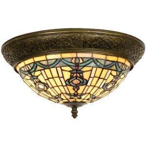 5LL-5351 Lampada da soffitto in vetro Tiffany 38 cm