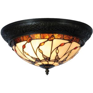 Plafoniera Tiffany in vetro 38 cm