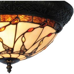 Plafoniera Tiffany in vetro 38 cm