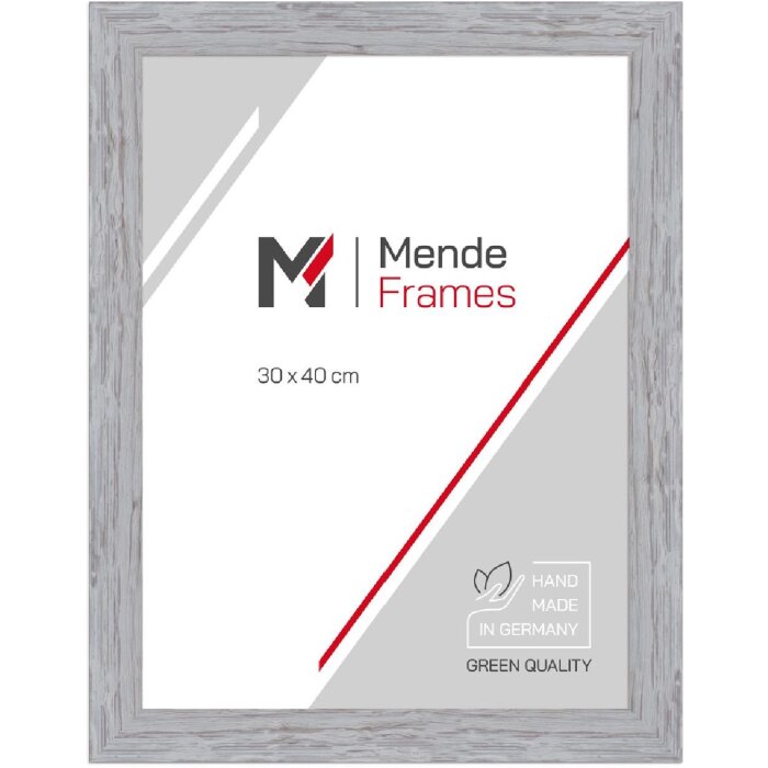 Cornice per foto MendeFrames H750 in legno massello 21x29,7 cm grigio vetro puro