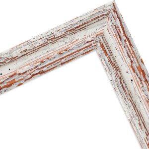 Cornice per foto MendeFrames H740 Shabby-Chic bianca 10x13 cm con vetro museale