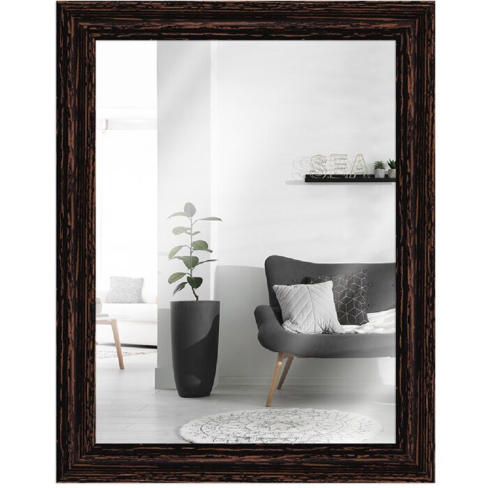 Specchio da parete MendeFrames H740 Shabby-Chic 50x65 cm nero