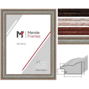 Cornice per foto MendeFrames H740 Shabby-Chic in legno massello 3,9 cm profilo
