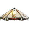 LumiLamp LL-5423 Paralume Tiffany Ø 58x23 cm Triangolo di vetro rosso beige