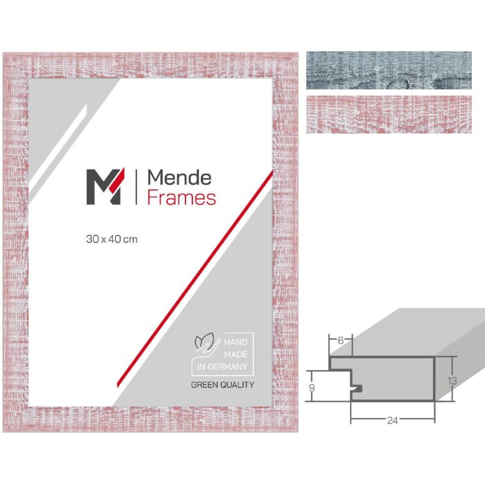 Cornice per foto MendeFrames H720 stile rustico Grigio o Arancio 10x10 fino a 60x80 cm