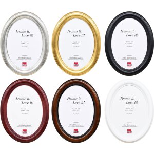 Effect Bilderrahmen Oval Profil HB Massivholz verschiedene Farben