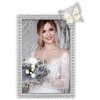 Cornice per foto ZEP Ives argento lucido con decorazione a farfalla 10x15 cm