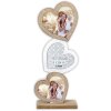 Cornice per foto a forma di cuore ZEP Gillian in legno naturale per 3 foto 15x7x39 cm