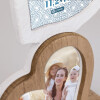 Cornice per foto a forma di cuore ZEP Gillian in legno naturale per 3 foto 15x7x39 cm