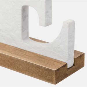 ZEP Janine Herz Fotorahmen Holz Weiß mit Love Schriftzug 33x12,5 cm