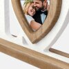 ZEP Janine Herz Fotorahmen Holz Weiß mit Love Schriftzug 33x12,5 cm