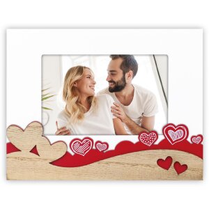 Cornice per foto ZEP Giulietta in legno rosso e bianco...