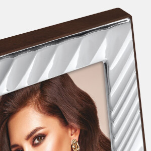 Cornice per foto ZEP Peschici 10x15 cm argento lucido in metallo con supporto