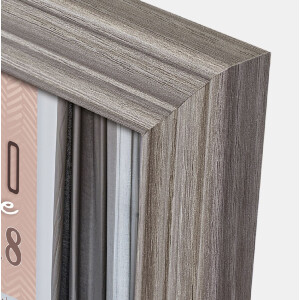 Cornice per foto ZEP Holzrahmen Munich Grigio Marrone Naturale 10x15 fino a 20x30 cm con supporto