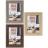 Cornice per foto ZEP Holzrahmen Munich Grigio Marrone Naturale 10x15 fino a 20x30 cm con supporto