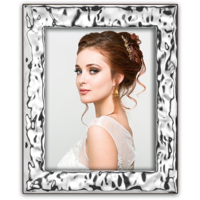 Cornice per foto in metallo ZEP Prato Argento Effetto Martelato 10x15 13x18 15x20 cm