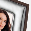 Cornice per foto in metallo ZEP Velletri con finitura argento e colore marrone 10x15 13x18 15x20 20x25 cm