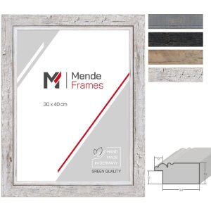 Cornice per foto MendeFrames H660 Shabby-Chic in legno massiccio 4 colori 13x18 fino a 70x100 cm