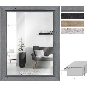 Specchio da parete MendeFrames H660 Shabby-Chic Vintage 4 colori 20x20 fino a 70x100 cm