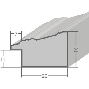 Specchio da parete MendeFrames H650 Barocco 60x60 cm argento-chiaro