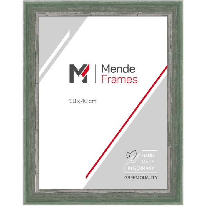 Cornice per foto MendeFrames H640 Shabby-Chic verde 45x60 cm vetro museo
