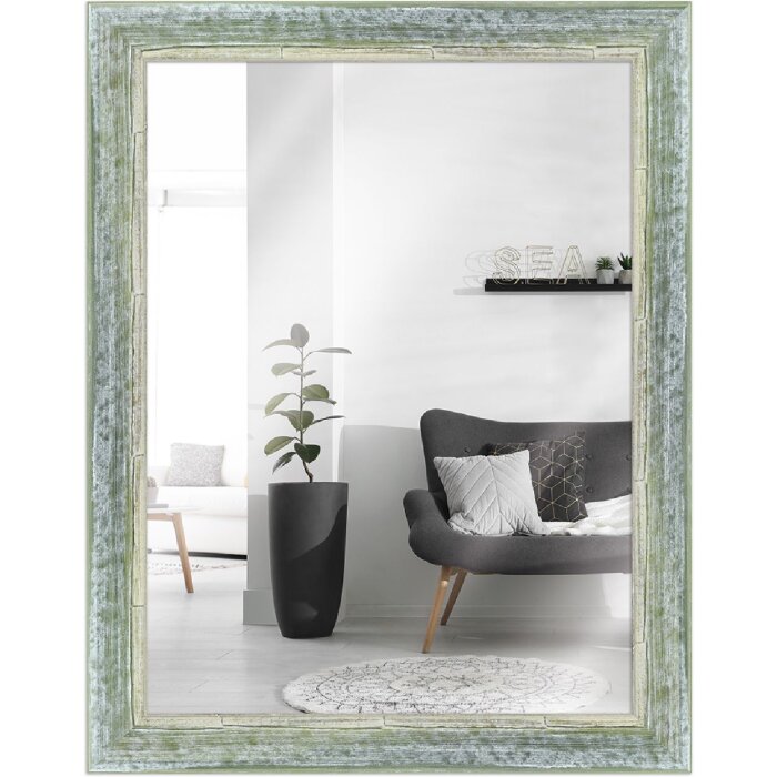 Specchio da parete MendeFrames H640 Shabby-Chic verde 70x90 cm