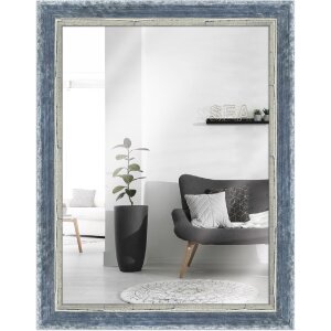 Specchio da parete MendeFrames H640 Shabby-Chic blu 60x90 cm