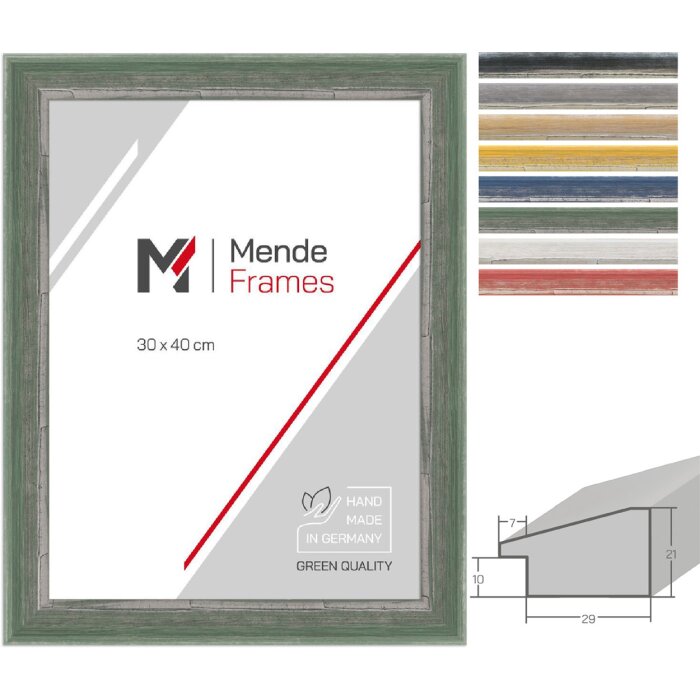 Cornice per foto MendeFrames H640 Shabby-Chic in legno massello 7 colori varie dimensioni