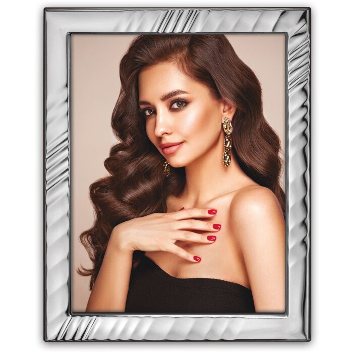 Cornice per foto ZEP Peschici in metallo argento lucido 10x15 cm & 13x18 cm