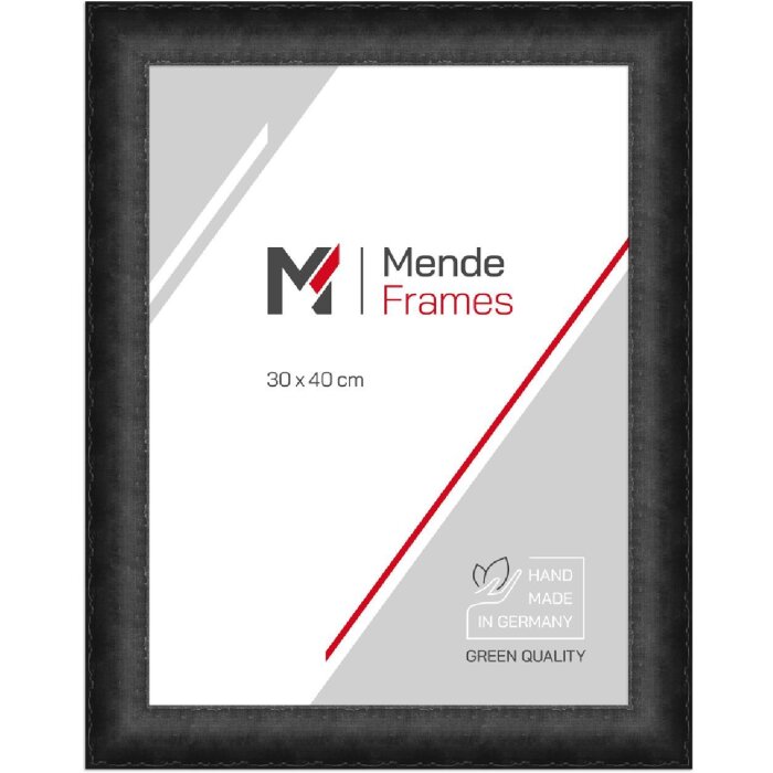 Cornice per foto MendeFrames H620 Antik nero 45x60 cm vetro artificiale