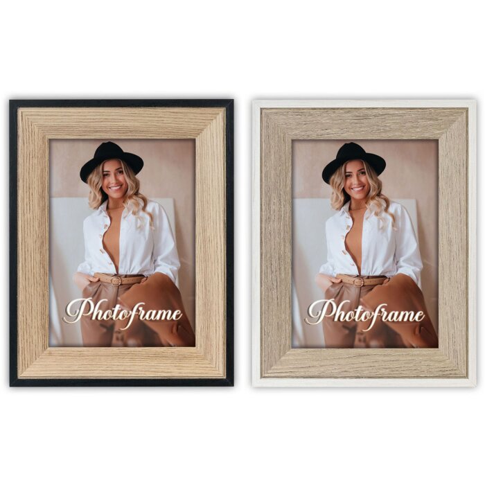 Cornice per foto in legno ZEP Bruges in 3 dimensioni 2 colori con vetro plexiglas