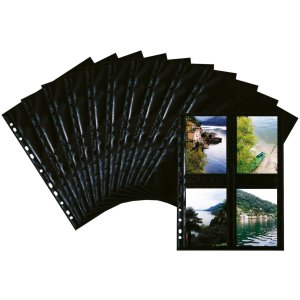 Fotophan-Sight Sleeves 9x13 cm di altezza nero 10 maniche