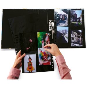 Fotophan-Sight Sleeves 9x13 cm di altezza nero 10 maniche