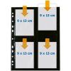 Fotophan-Sight Sleeves 9x13 cm di altezza nero 10 maniche