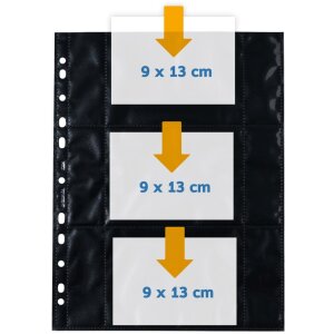 Manicotti fotofanici a vista 9x13cm nero paesaggio 10...