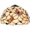 LumiLamp 5LL-770 Paralume Tiffany Ø 30x20 cm Farfalla in vetro rosa beige