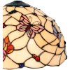 LumiLamp 5LL-770 Paralume Tiffany Ø 30x20 cm Farfalla in vetro rosa beige